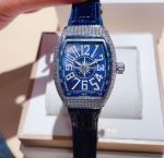 Frank Muller Vanguard Yachting V32 Blue Face Blue Band 32*42mm Women Watch